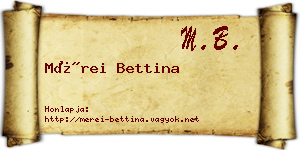 Mérei Bettina névjegykártya